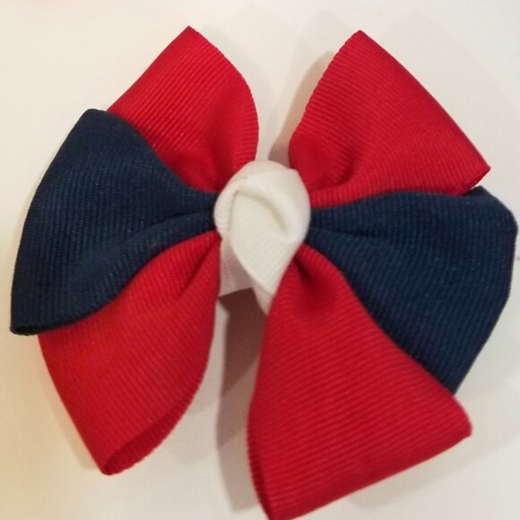 Girls' Custom Hairbows, Lot of 8, Patriotic, EUC - Picture 6 of 15